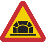 Varning för tunnel 