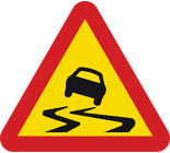 Slirig vägbana
