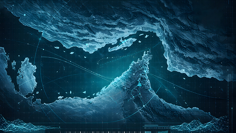 En kartbild över Persiska viken.