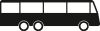 svart, tecknad buss, illustration