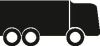 svart, tecknad tung lastbil, över 3,5 ton, illustration