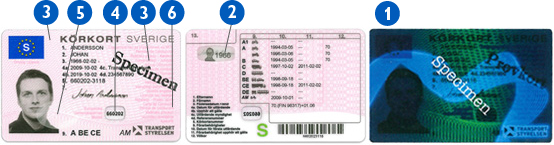 Körkort tillverkat från januari 2009 till och med januari 2013