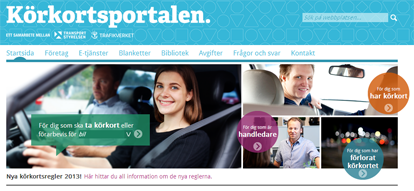 The Driving Licence Portal, open a new browser window
