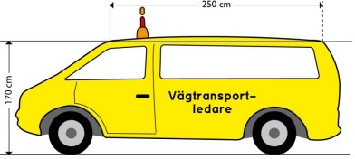 Bild: vägtransportledares fordon - fordonets kännetecken sida