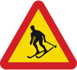 Varning för skidåkare