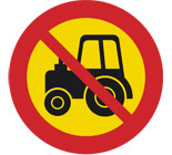 Förbud mot trafik med traktor och motorredskap klass II