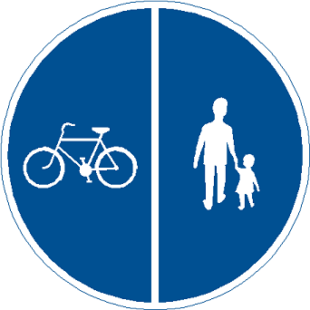 Påbjudna gång- och cykelbanor