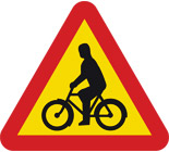 Varning för cyklande och mopedförare