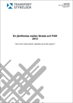 En jämförelse mellan Strada och PAR 2012