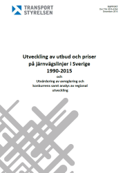 Utveckling av utbud och priser på järnvägslinjer i Sverige 1990-2015