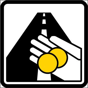 Bild på trafikmärket för betalväg