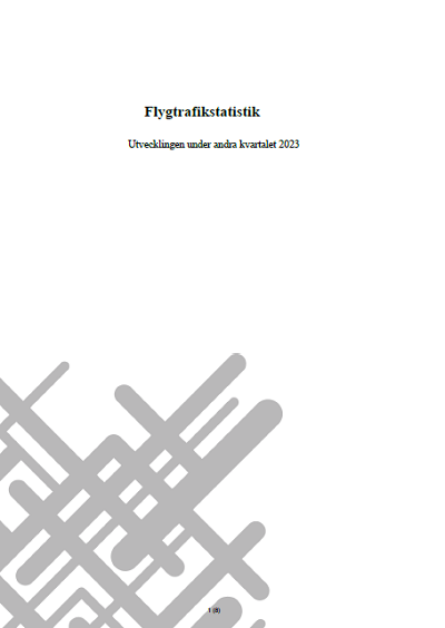 Flygtrafikstatistik kvartal 2/2023