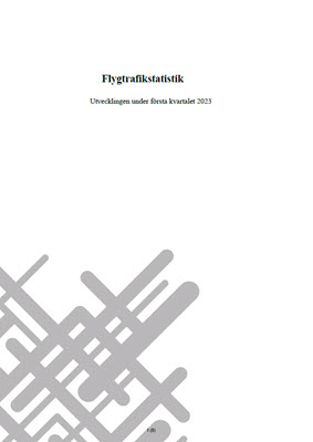 Flygtrafikstatistik kvartal 1/2023