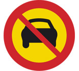 Förbud mot trafik med motordrivet fordon med fler än två hjul