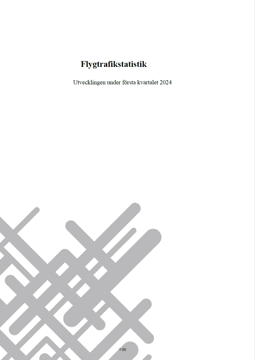 Flygtrafikstatistik kvartal 1/2024