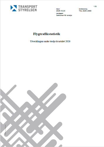 Flygtrafikstatistik kvartal 3/2026