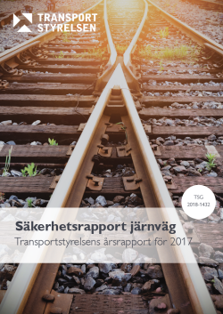 Säkerhetsrapport järnväg 2017