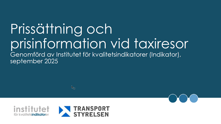 Prissättning och prisinformation vid taxiresor - 2025